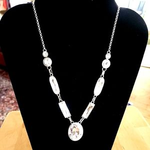 Sterling silver and crystal necklace
